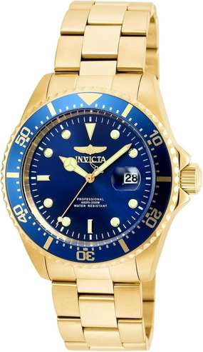 Invicta Men's Pro Diver Quartz Watch with Stainless Steel Strap, Gold, 22 (Model: 22063)