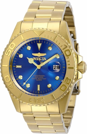 Invicta Mens Pro Diver Quartz Watch, Gold, 29947