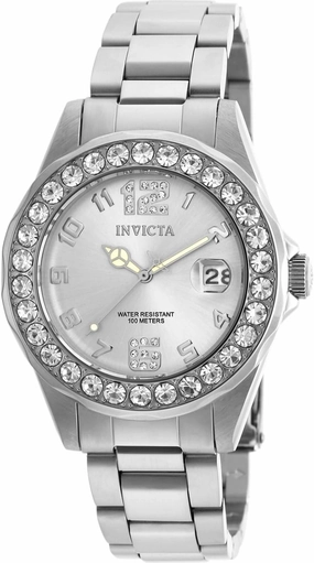 Invicta Women's 21396 Pro Diver Analog Display Quartz Silver Watch