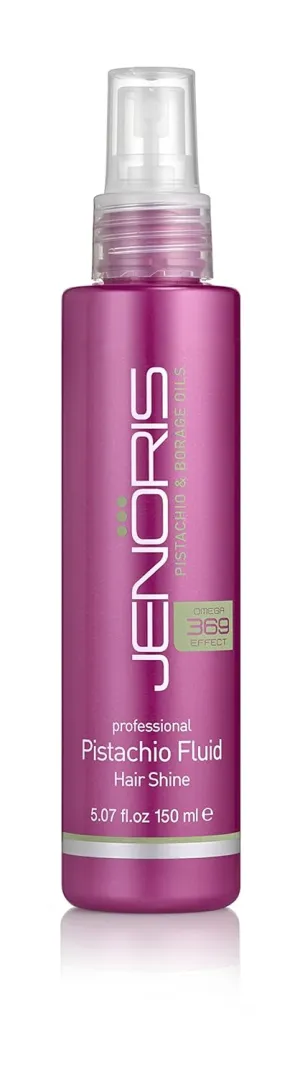 Jenoris Pistachio Fluid - Hair Shine Silicon Hairspray 5.07 fl.oz. Hair care products for women and men; Infused with Pistachio Oil providing moisture and shiny volume throughout the day