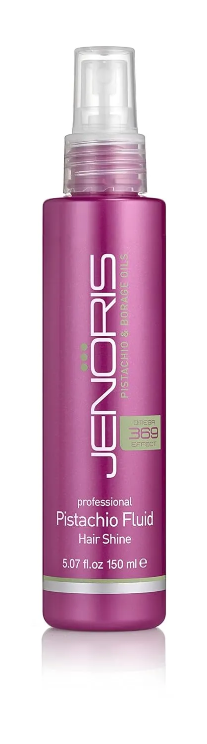 Jenoris Pistachio Fluid - Hair Shine Silicon Hairspray 5.07 fl.oz. Hair care products for women and men; Infused with Pistachio Oil providing moisture and shiny volume throughout the day
