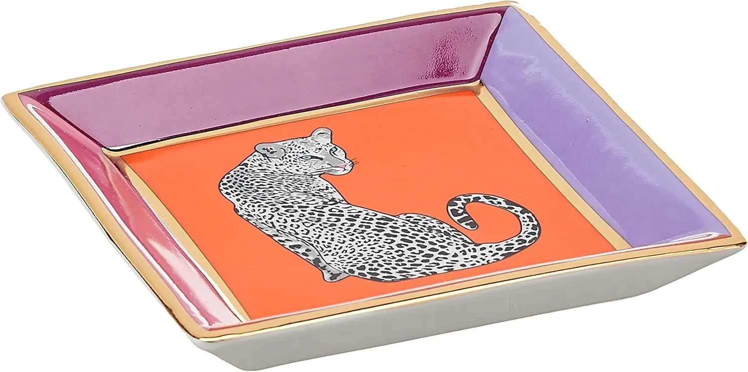 Jonathan Adler Safari Square Porcelain Tray, One Size, Multi