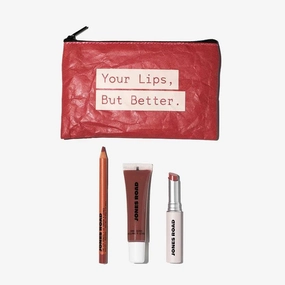 Jones Road The Lip Kit (Nudist Gloss, Nude Mauve Tint, Nudist Pencil)   Premium Korean Blueberry Sheet Masque