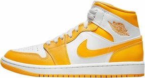 Jordan Womens Wmns 1 Mid BQ6472 117 White/University Gold - Size 8W