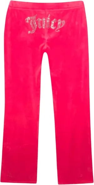 Juicy Couture Women's Plus Size Bling Velour Track Pants (US, Alpha, 0X, Plus, Regular, Hot Pink)