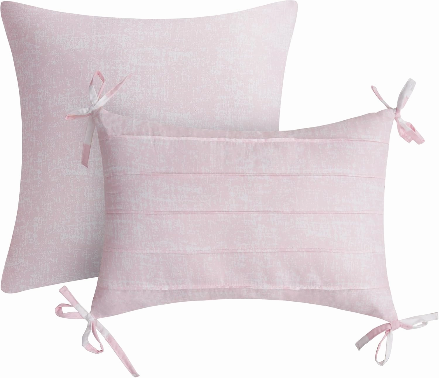Juicy Couture Cabana Stripe Reversible Bedding Set - King Size - Dogwood Pink/White Stripe Print – 6 Piece Set – Includes 1 104" x 90" Comforter, 3 Decorative Pillows, 2 Shams