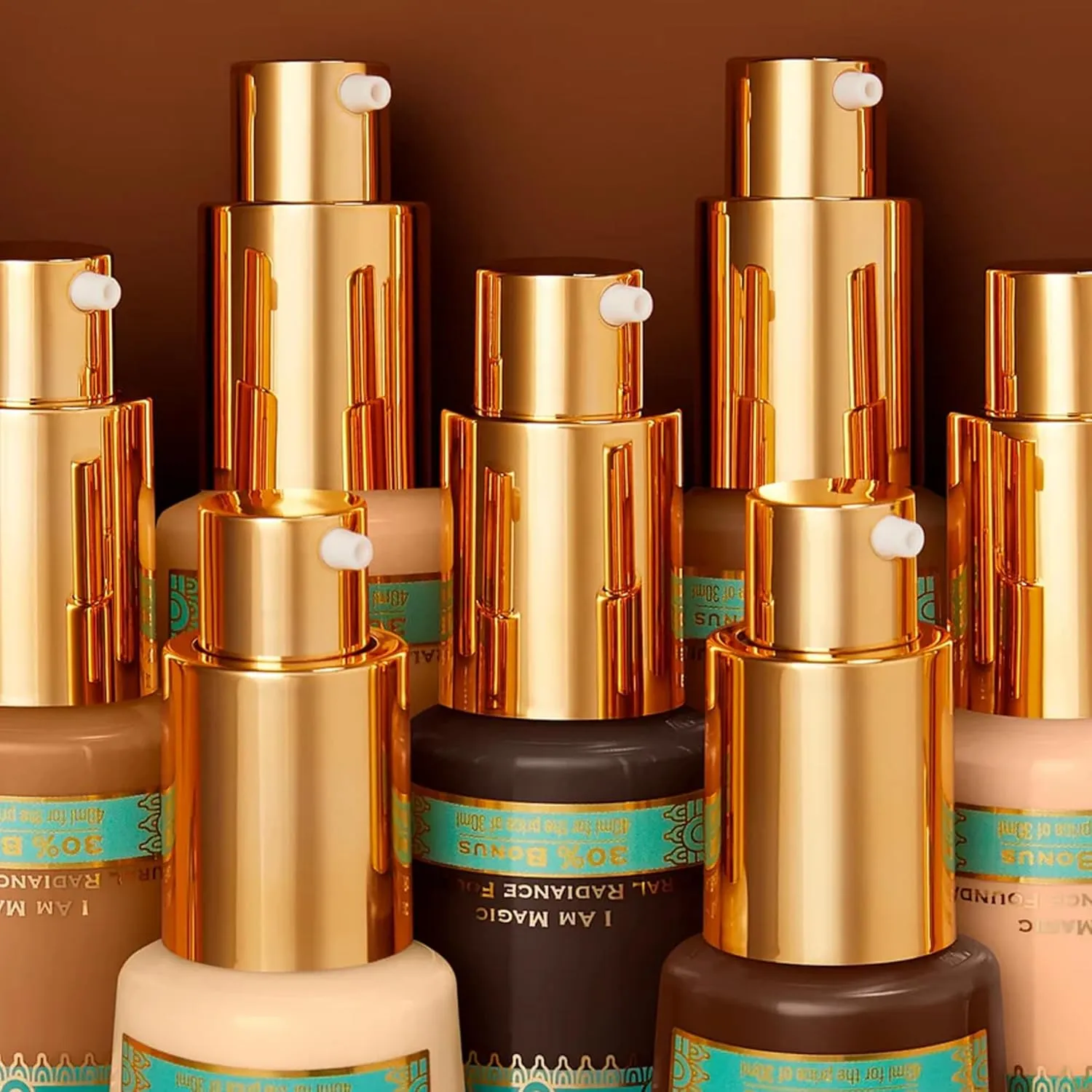 Juvia's Place I Am Magic Natural Radiance Foundation - 550Martiniqe- Full Coverage Liquid Foundation Makeup for Dry, Mature, Aging, and Combination Skin - Lightweight Longwear Base with Radiant Finish
