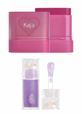 Kaja Dewy Bar (001 Berry Sparkler)   Juicy Glass Lip Oil 04 Grape Glowtini Bundle