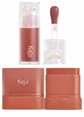 Kaja Juicy Glass Lip Plumping Oil 08 Cherry Cola   Dewy Bar - Creamy Multi-Stick Blusher & Lip Balm 05 Cranberry Cooler,10g Bundle