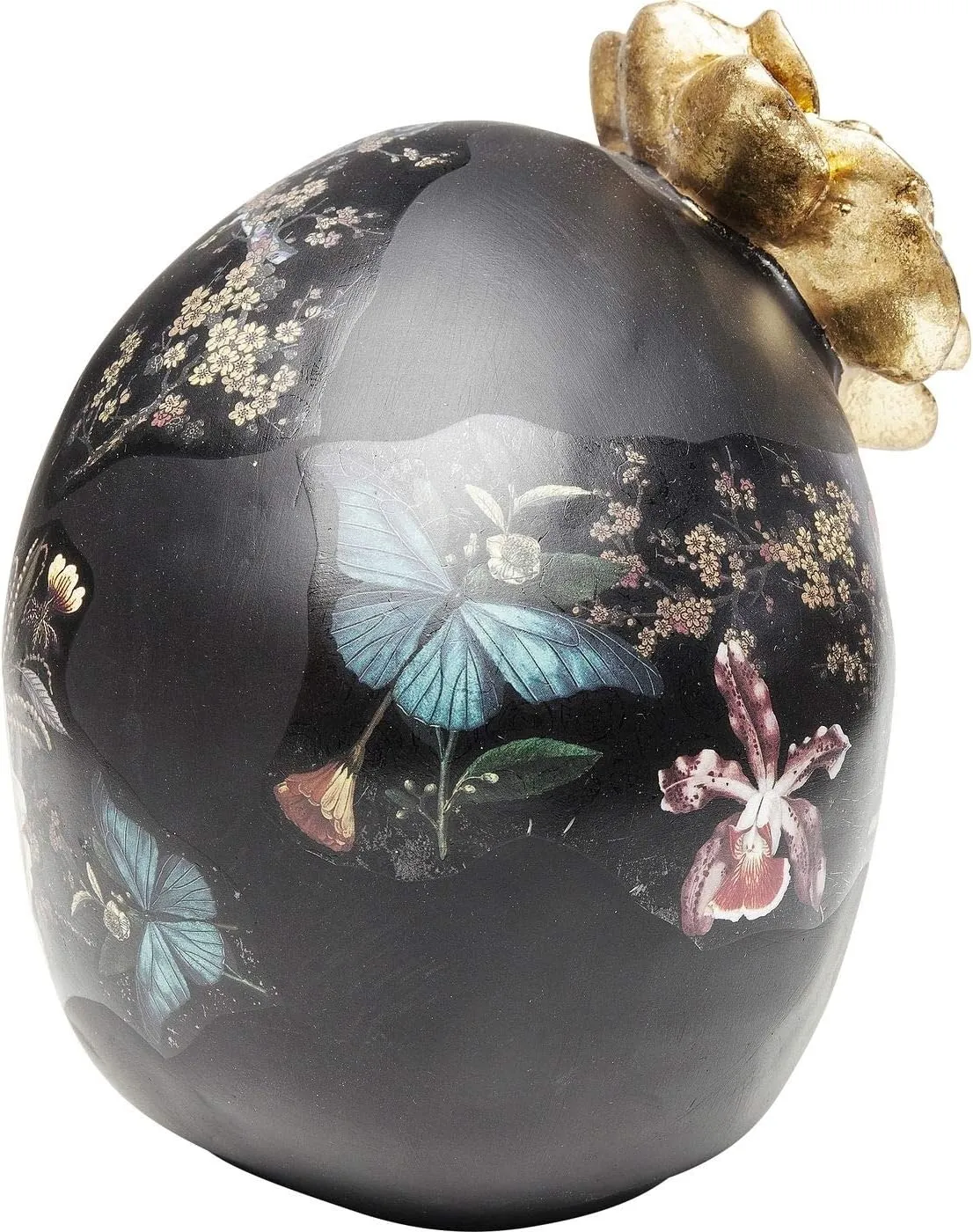 カレ(KARE) Genuine Carre Flower Skull, 8.7 inches (22 cm), Deco Object, Flower Skull, 8.7 inches (22 cm)