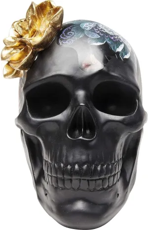 カレ(KARE) Genuine Carre Flower Skull, 8.7 inches (22 cm), Deco Object, Flower Skull, 8.7 inches (22 cm)