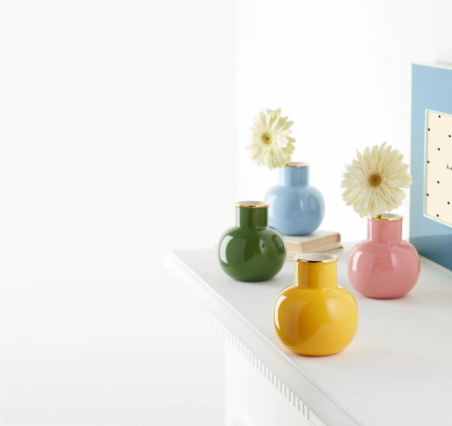 Kate Spade New York Blue Make It Pop Small Vase, 0.68