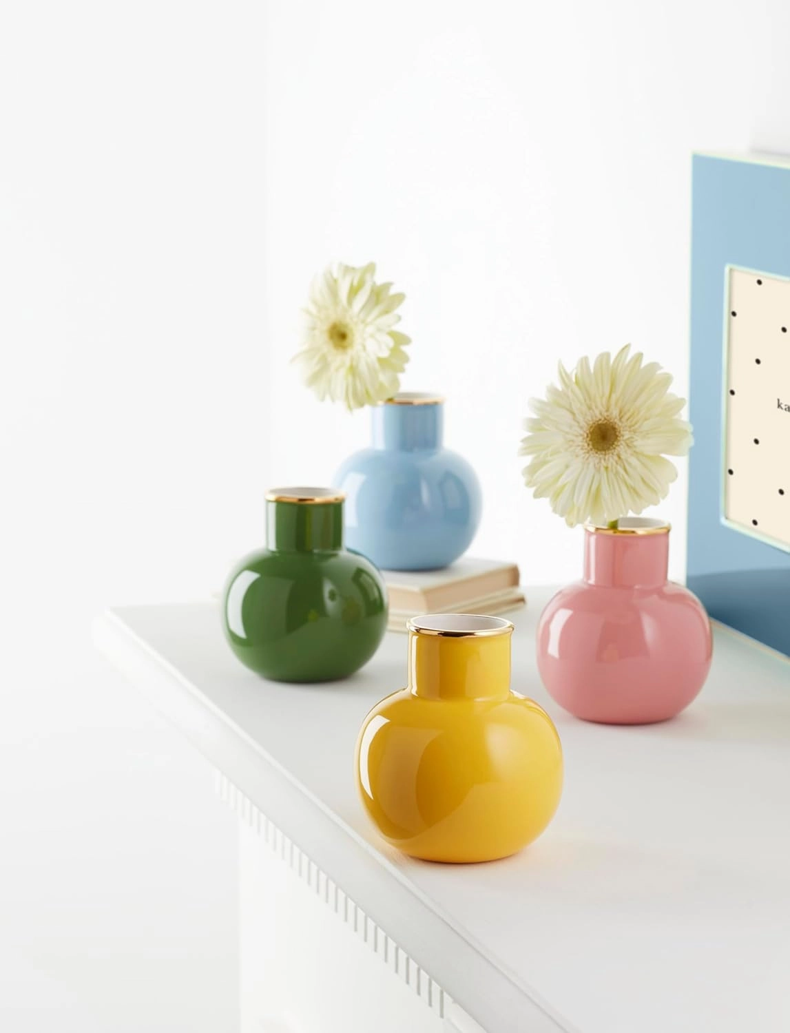 Kate Spade New York Blue Make It Pop Small Vase, 0.68