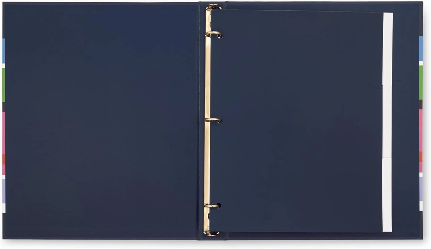 Kate Spade New York Cute 1 Inch Binder, Holds Letter Size 8.5'' x 11'' Paper, 3 Ring Binder with Tab Dividers and Pockets, Striped Three Ring Binder (Sunny Day Stripe)