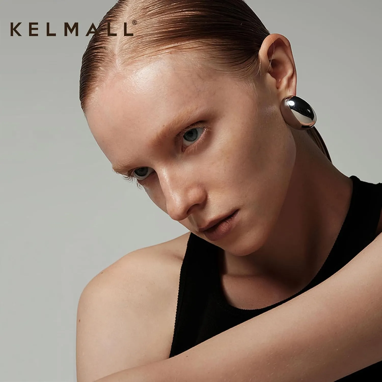 KELMALL 14K Gold Hoop Earrings for Women, Hypoallergenic Chunky Teardrop Round Non Tarnish Drop Statement Earrings for Sensitive Ears
