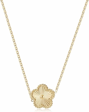 KELMALL Gold Plated Clover Pendant Necklace for Women - Dainty Good Luck Charm Stainless Steel Necklace - Jewelry Box Packed