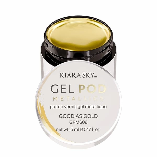 KIARA SKY Gel Paint Pod Metallic for Nail Art 0.17 fl oz - Good As Gold