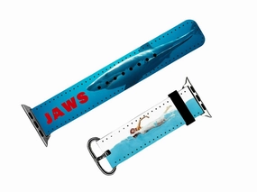 Killer Shark Horror Movie Watch Band Compatible with Apple Watch Series 9 Ultra 8 7 6 5 4 3 2 1 SE, Women and Men Replacement fits 38mm - 49mm. (38mm - 41mm)