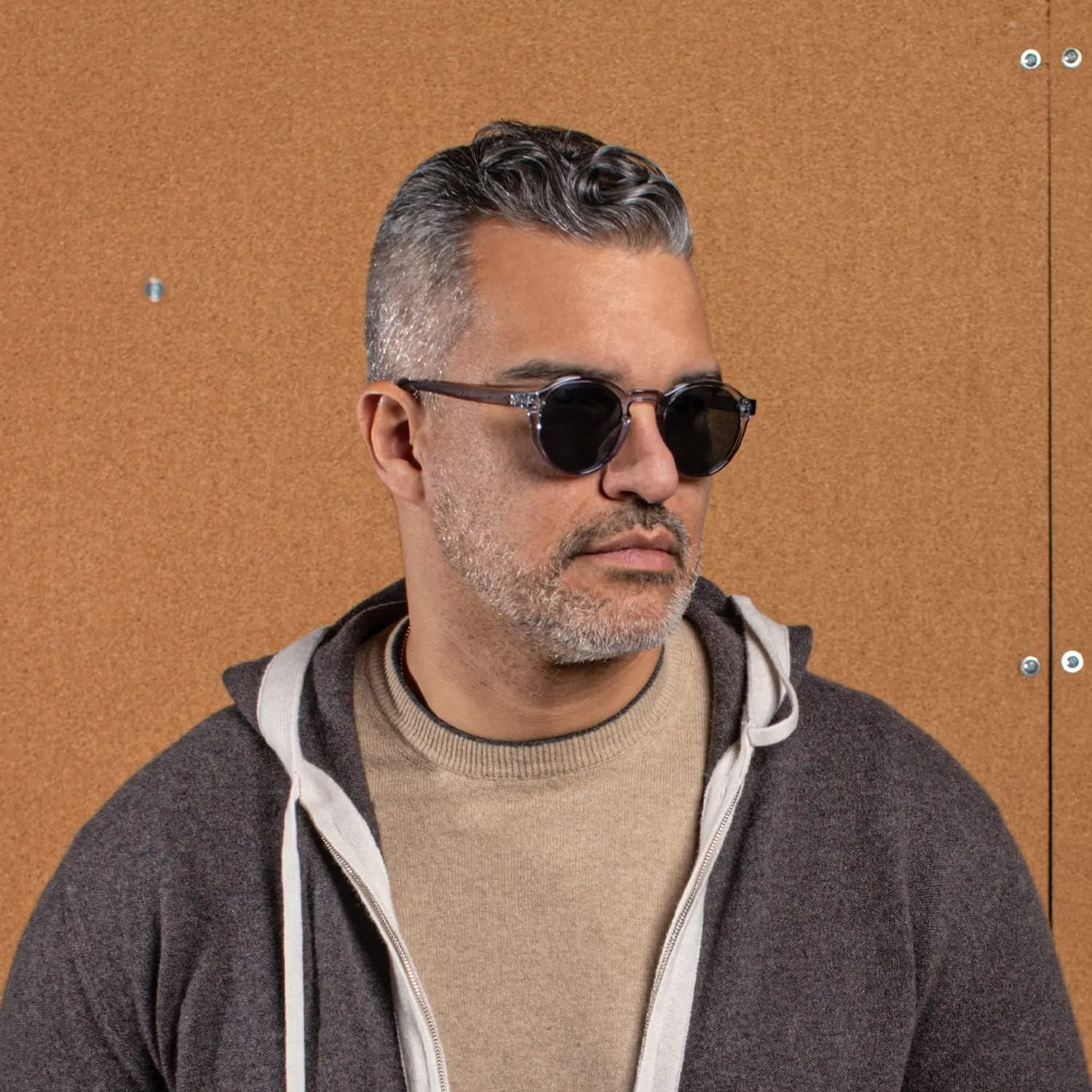 Kolo Harrison Premium Italian Sunglasses, Classic Round Style, Dark Tortoise