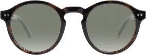 Kolo Harrison Premium Italian Sunglasses, Classic Round Style, Dark Tortoise