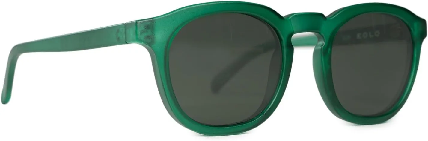 Kolo Webster Premium Italian Sunglasses, Classic Square-Shaped Style, Green