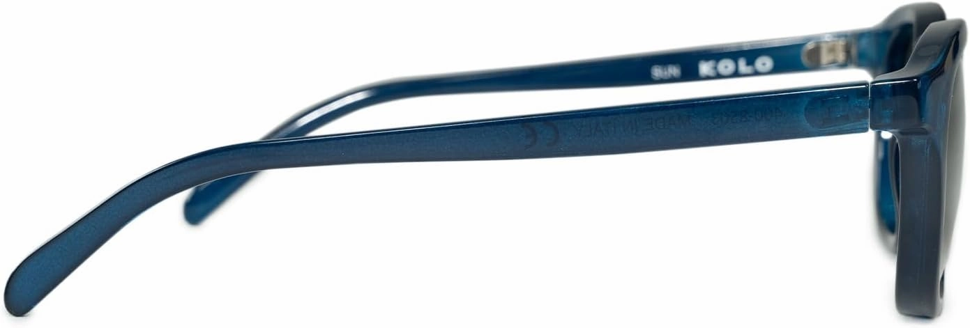 Kolo Webster Premium Italian Sunglasses, Classic Square-Shaped Style, Blue