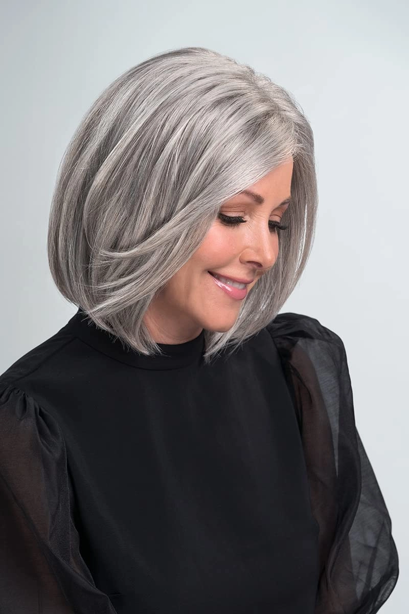 Kristen Wig Color 12FS8 Shaded Praline - Jon Renau Wigs 10.5" Mid Length Bob Face Framing Synthetic Smart Lace Front Natural Hairline Open Cap Ventilation Adjustable Womens