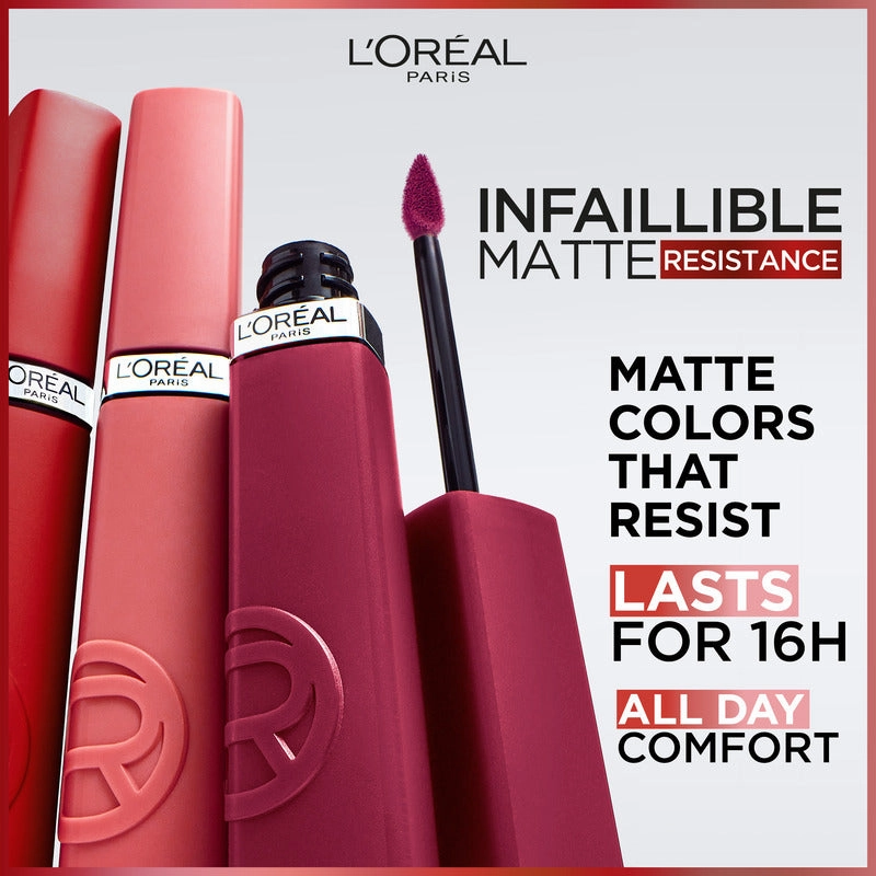 L'Oréal Paris Infallible Le Matte Resistance Liquid Lipstick - 560 Pay Day
