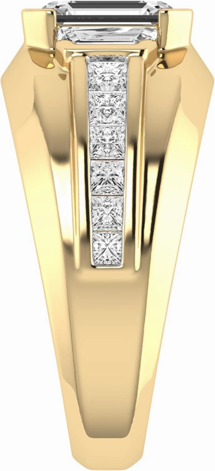 Lab Grown 3.30 CTTW Diamond Men’s Ring – Crafted in 10K/14K Solid Gold | Ethical Luxury Jewelry | Men's Wedding Band/Ring