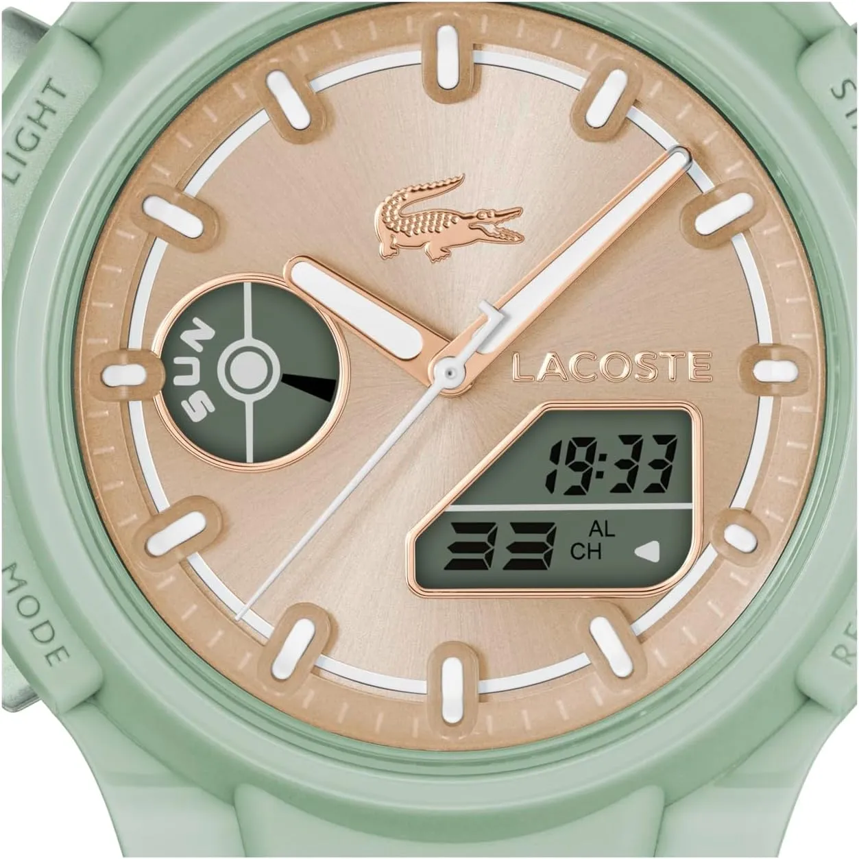 Lacoste LC33 Women's Analog Digital Watch, Silicone Strap, Contemporary, Sporty - Premium Fashion Timepiece - Gift for Her, 40mm