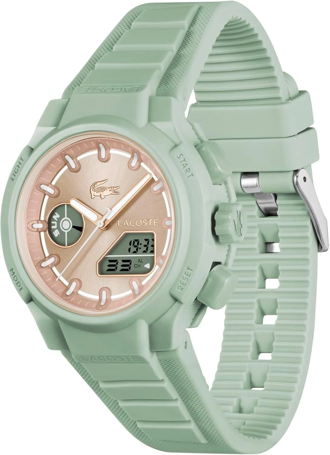 Lacoste LC33 Women's Analog Digital Watch, Silicone Strap, Contemporary, Sporty - Premium Fashion Timepiece - Gift for Her, 40mm