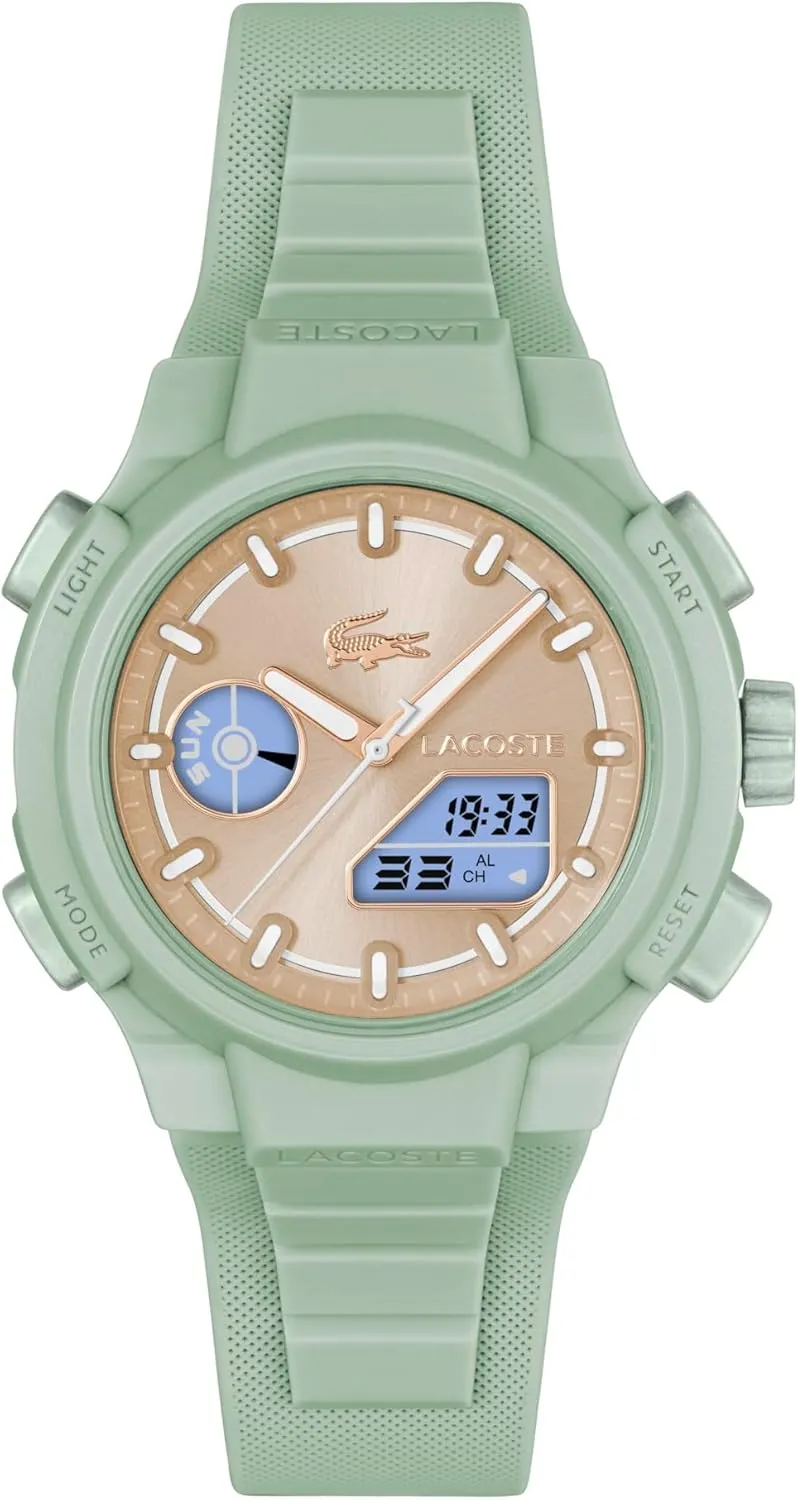 Lacoste LC33 Women's Analog Digital Watch, Silicone Strap, Contemporary, Sporty - Premium Fashion Timepiece - Gift for Her, 40mm