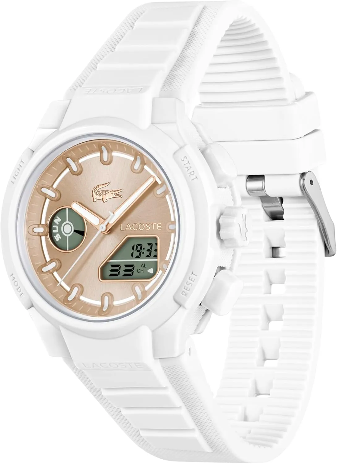 Lacoste LC33 Women's Analog Digital Watch, Silicone Strap, Contemporary, Sporty - Premium Fashion Timepiece - Gift for Her, 40mm