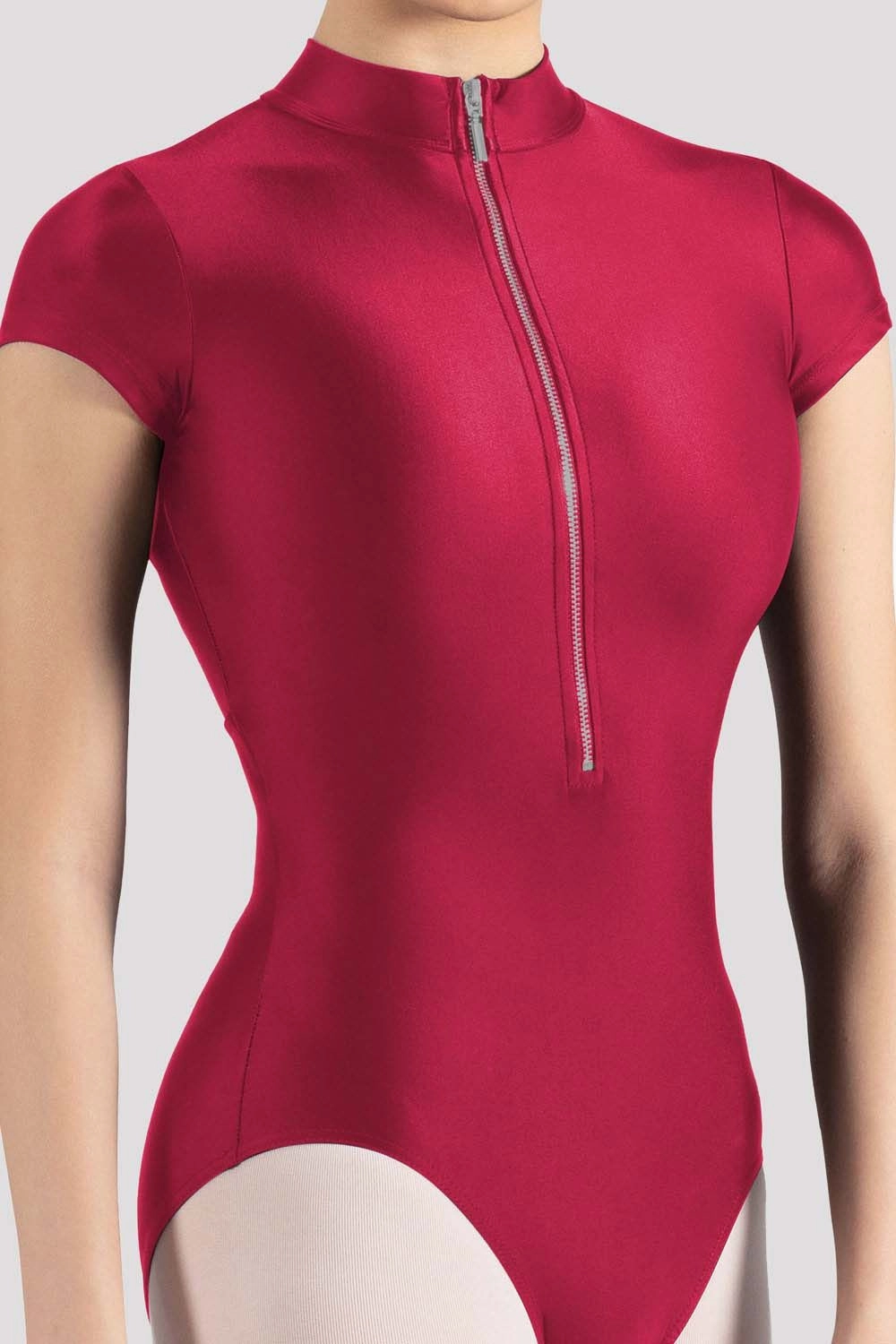 Ladies Mirella Glow Zip Front Leotard