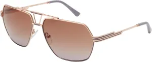 L.A.M.B. Gwen Stefani LA577 Women's Geometric Pilot Sunglasses, Rose Gold, 61 mm, UV400 Protection