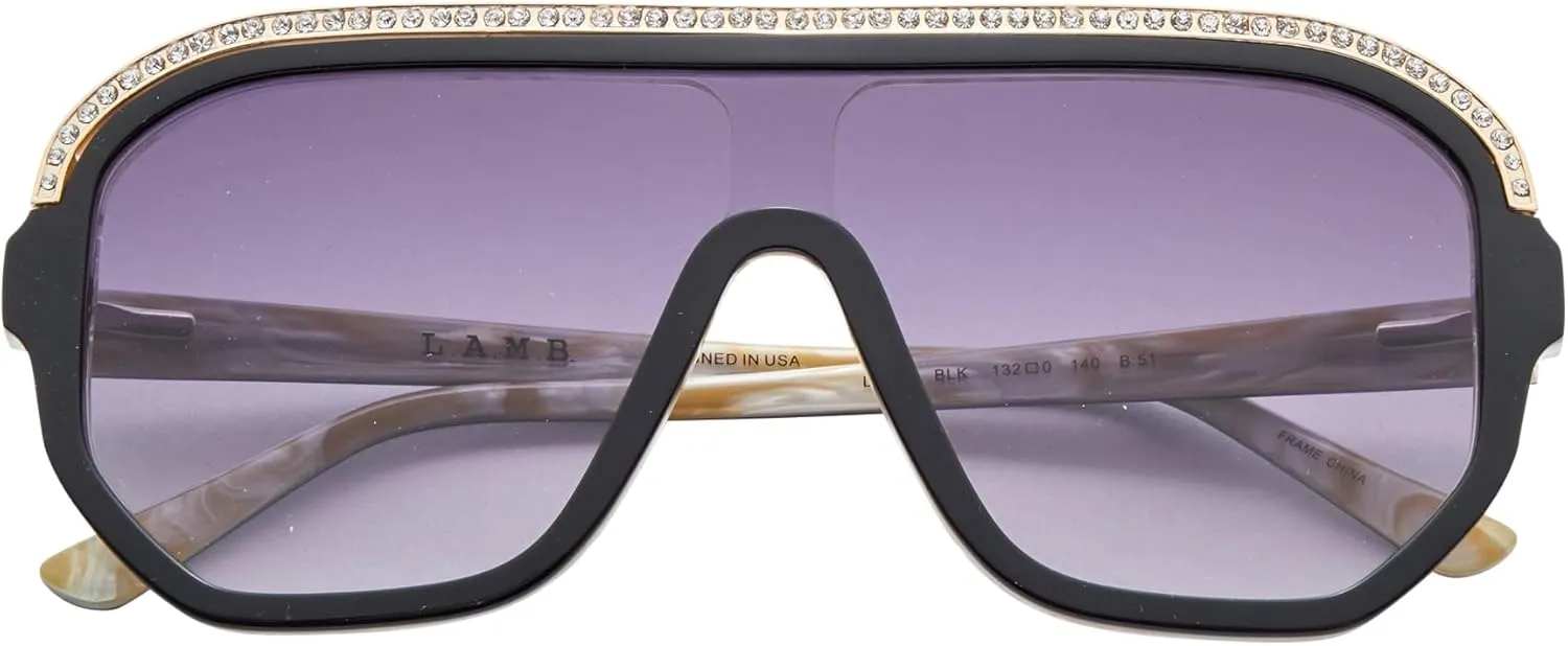 L.A.M.B. Gwen Stefani LA593 Shield Sunglasses for Women, UV400 Protection