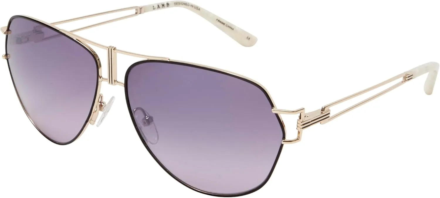 L.A.M.B. LA583 by Gwen Stefani Women's Navigator Sunglasses, 59 mm, UV400 Protection