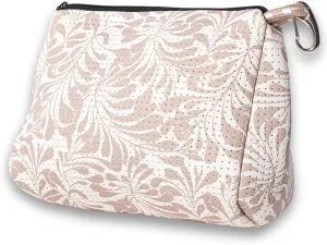 Large Makeup Bag with Zipper - Waterproof Neoprene Cosmetic Bag 7.7 x 10.75 x 5 inches