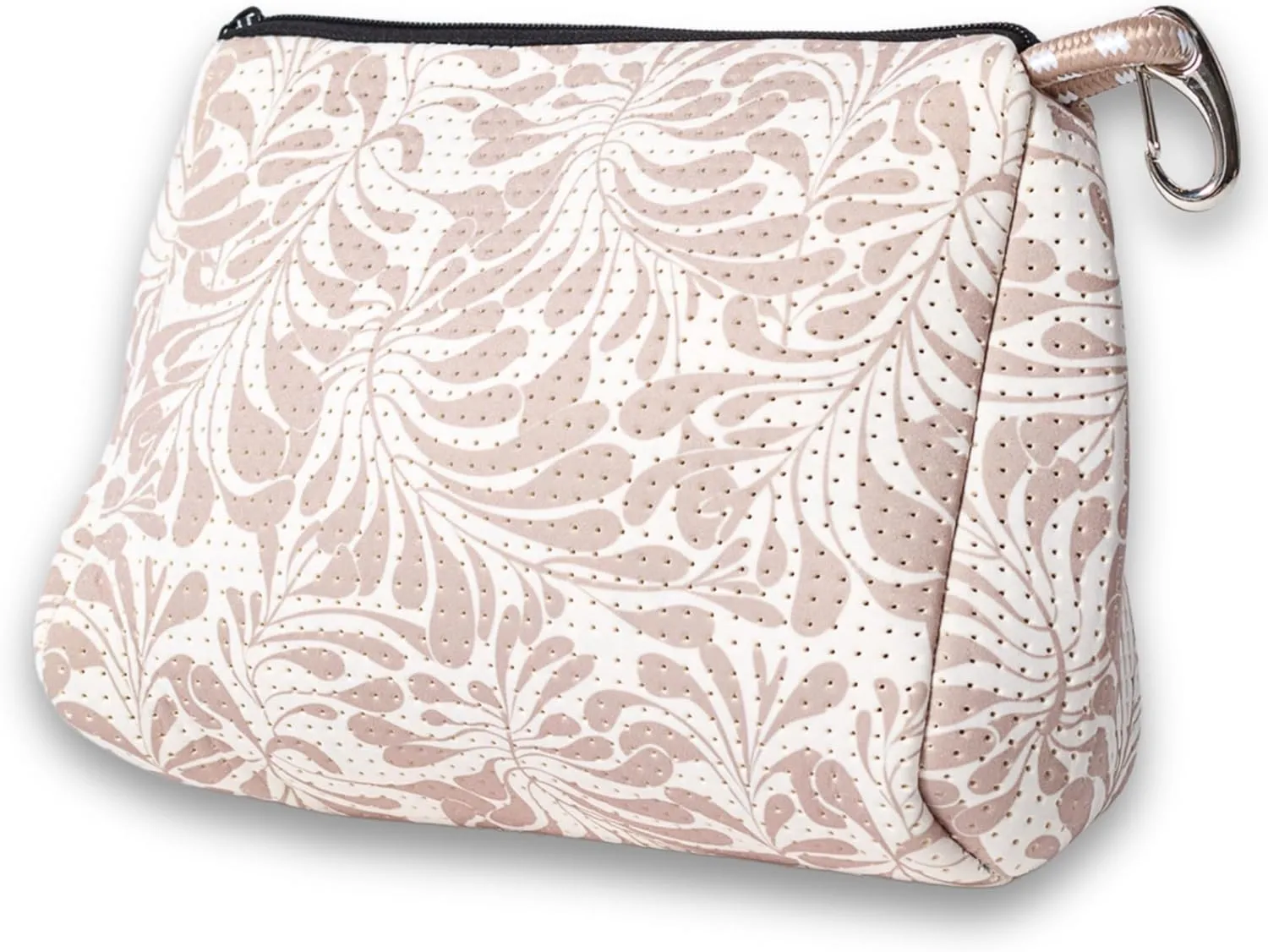 Large Makeup Bag with Zipper - Waterproof Neoprene Cosmetic Bag 7.7 x 10.75 x 5 inches