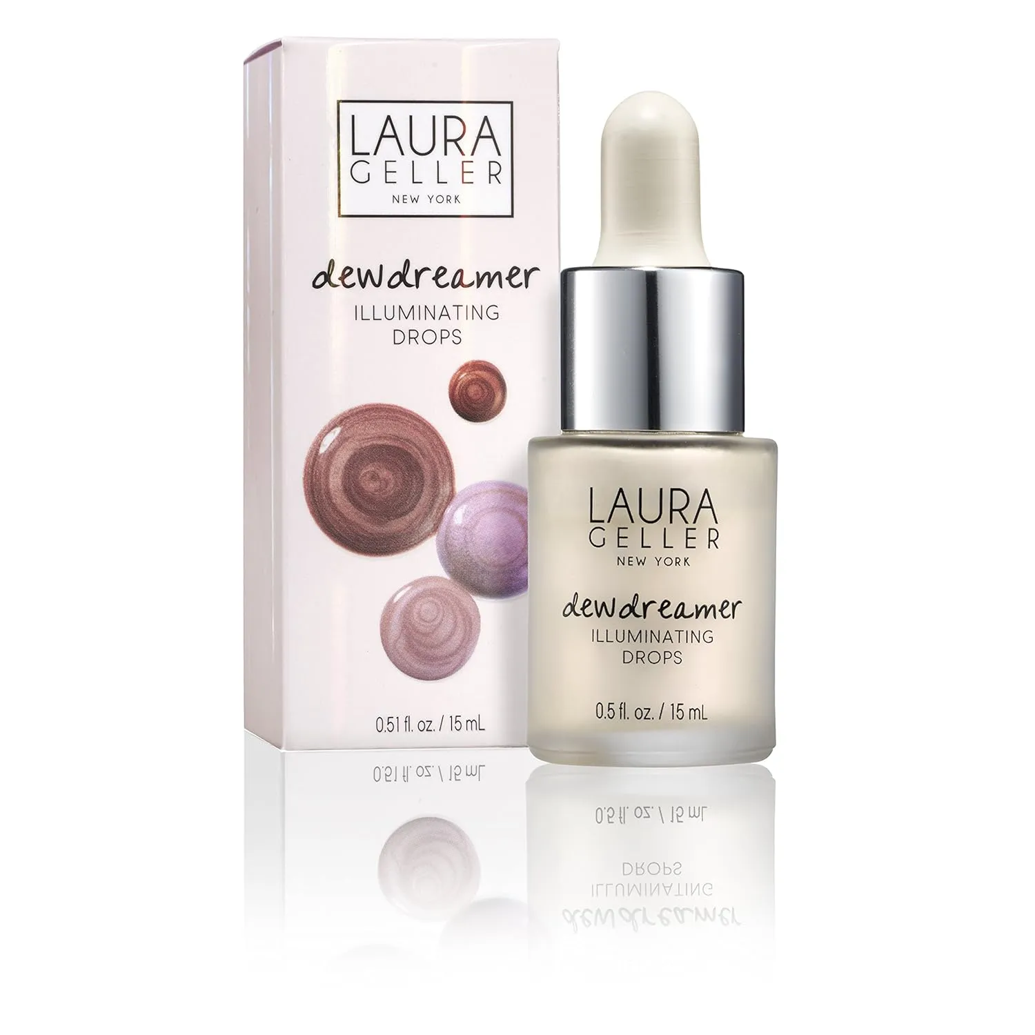 LAURA GELLER NEW YORK Dewdreamer Illuminating Drops, Diamond Dust, 0.5 Fl Oz