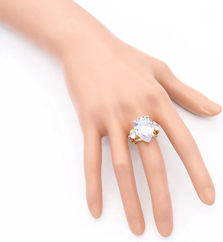 Lavencious Big Bold CZ Stones Stretch Statement Rings for Women Size 7-9