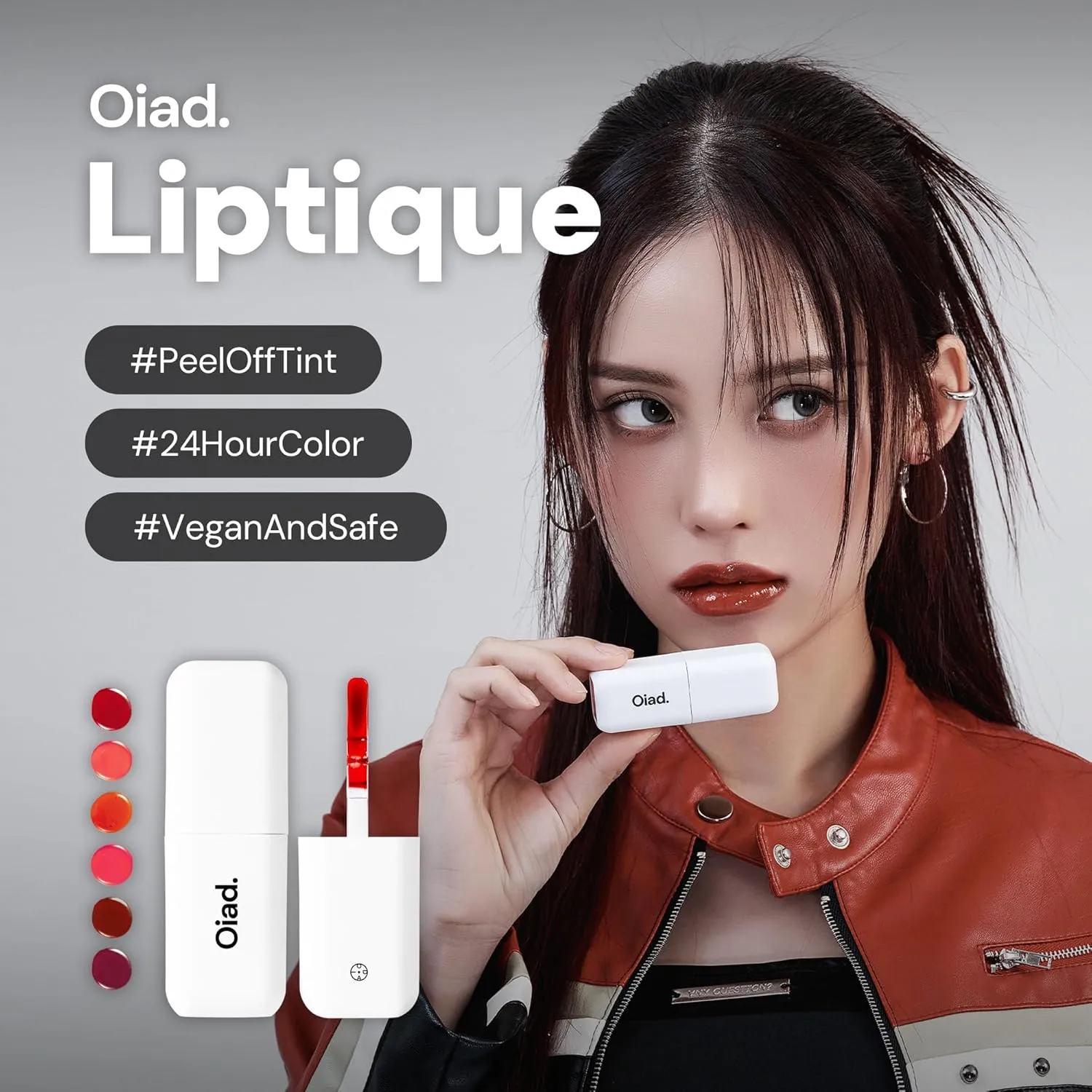 Liptique Korean Lip Stain Peel Off - 24 Hour Long Lasting Lip Tattoo, Waterproof & Transfer Proof, Nourishing & Hydrating Lip Tint for Women, Instant Plumping Lip Tints Peel Off (001 ROUGHER)