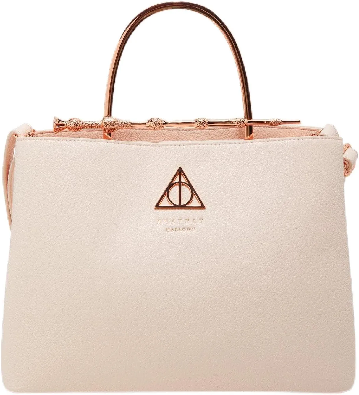 Loungefly Harry Potter Deathly Hallows Elder Wand Blush Pink (New Pebble Texture) Handbag - BoxLunch Exclusive