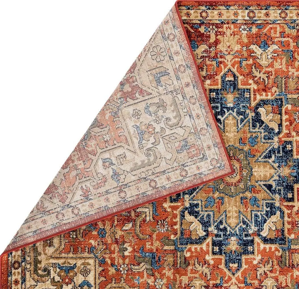LUXE WEAVERS Geometric Southwestern Area Rug, Red 5x7
