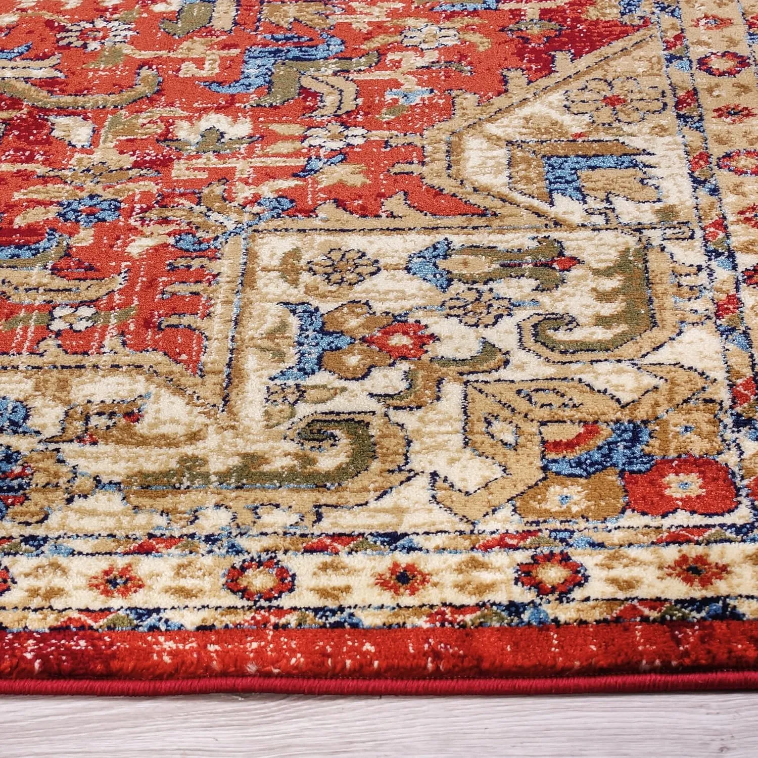 LUXE WEAVERS Geometric Southwestern Area Rug, Red 5x7