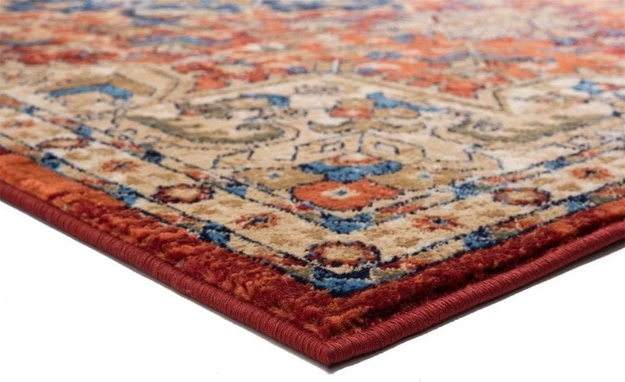 LUXE WEAVERS Geometric Southwestern Area Rug, Red 5x7