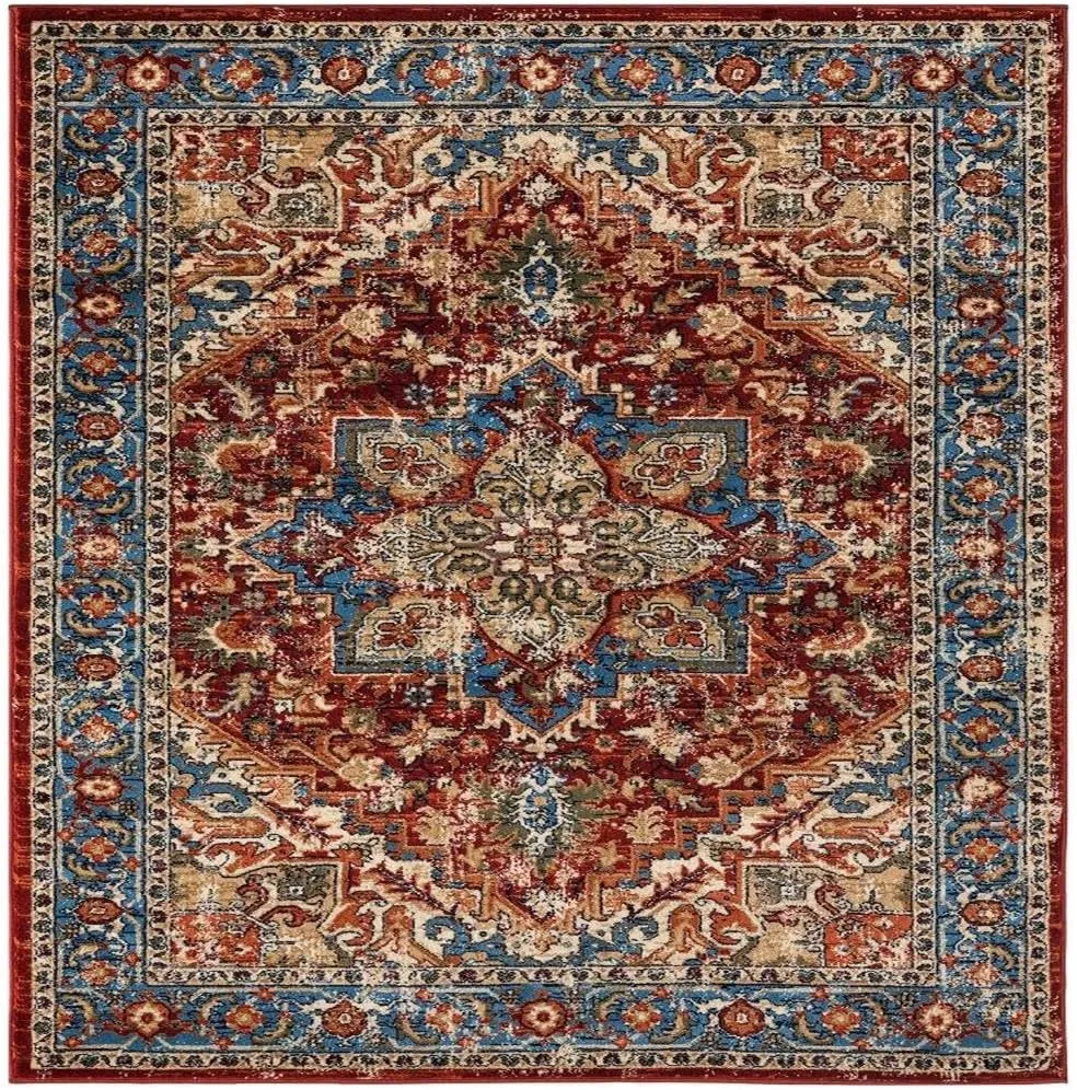 LUXE WEAVERS Howell Collection Oriental Area Rug, Red 5x7