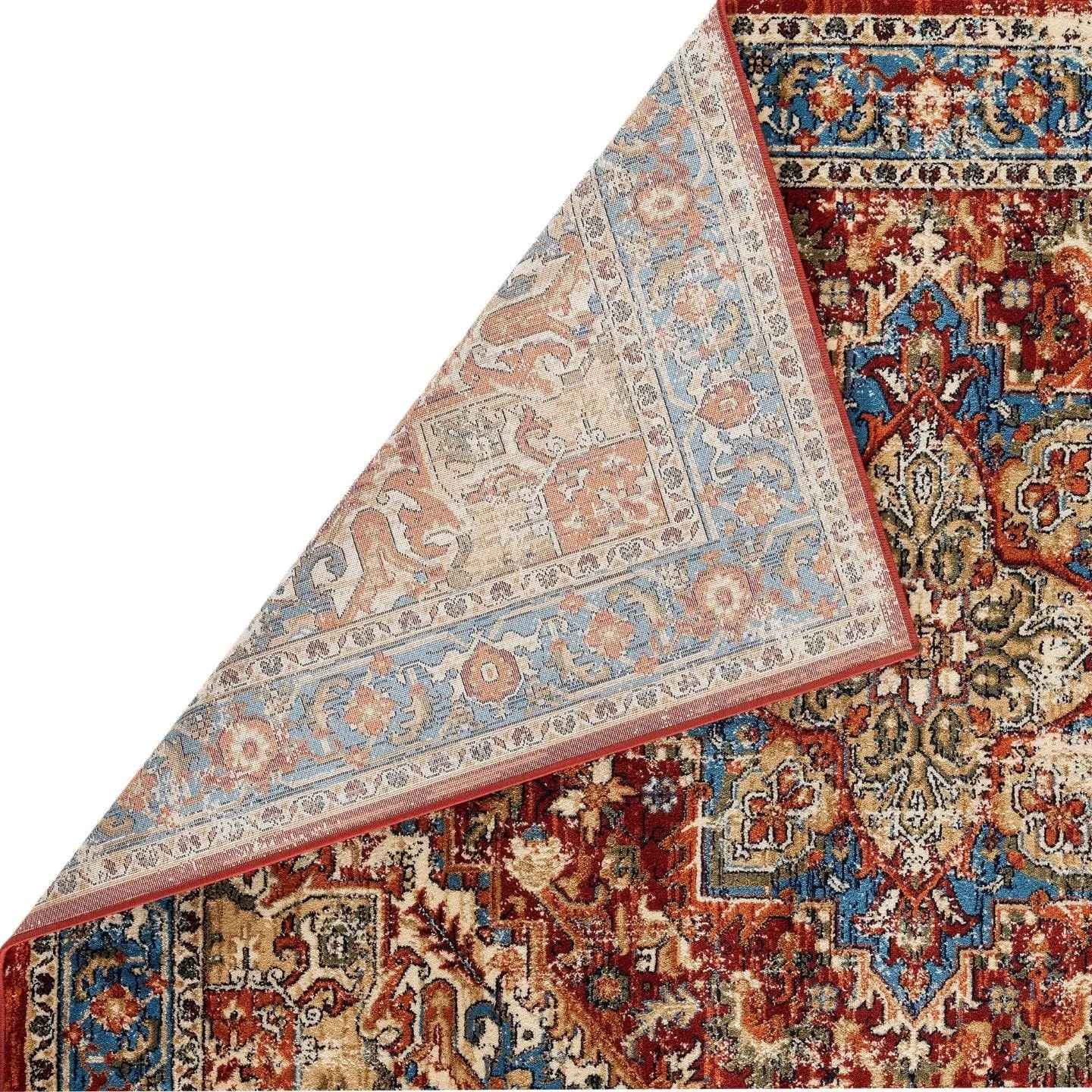 LUXE WEAVERS Howell Collection Oriental Area Rug, Red 5x7