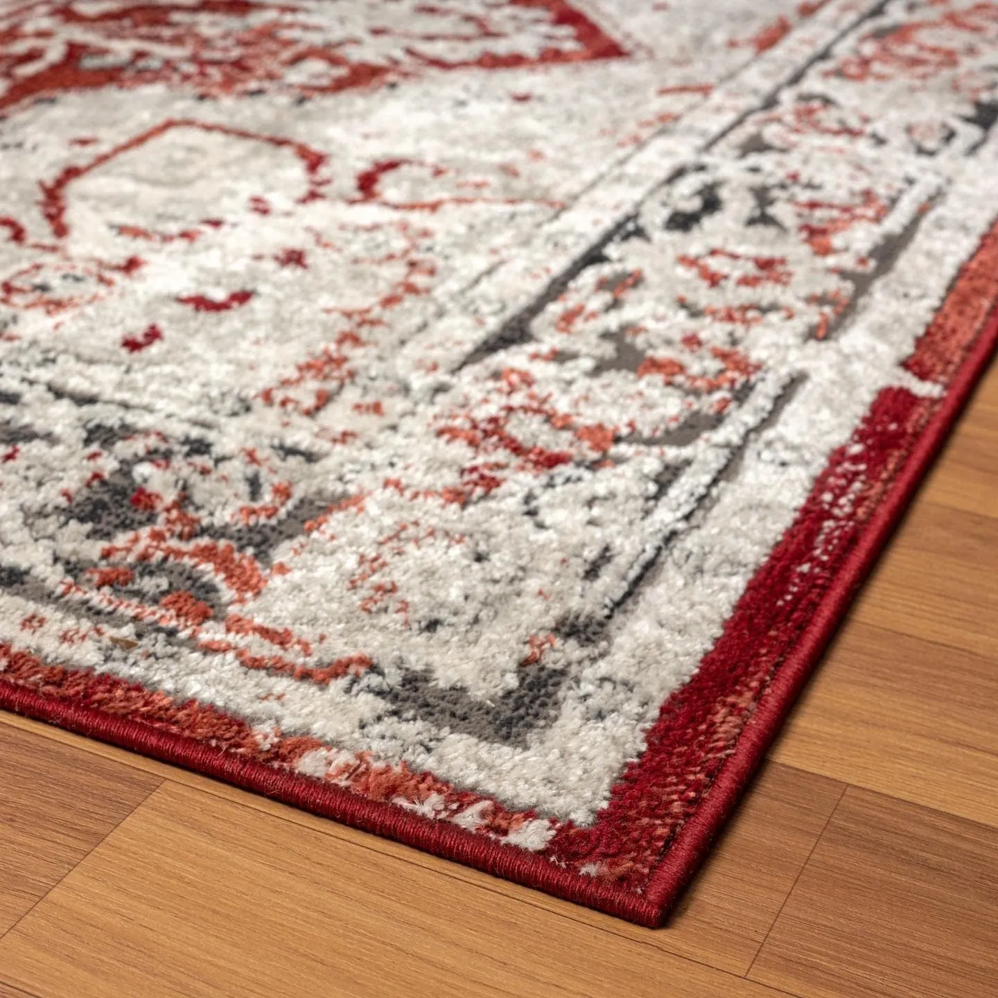 LUXE WEAVERS Moroccan Floral Vintage Red 8x10 Area Rug