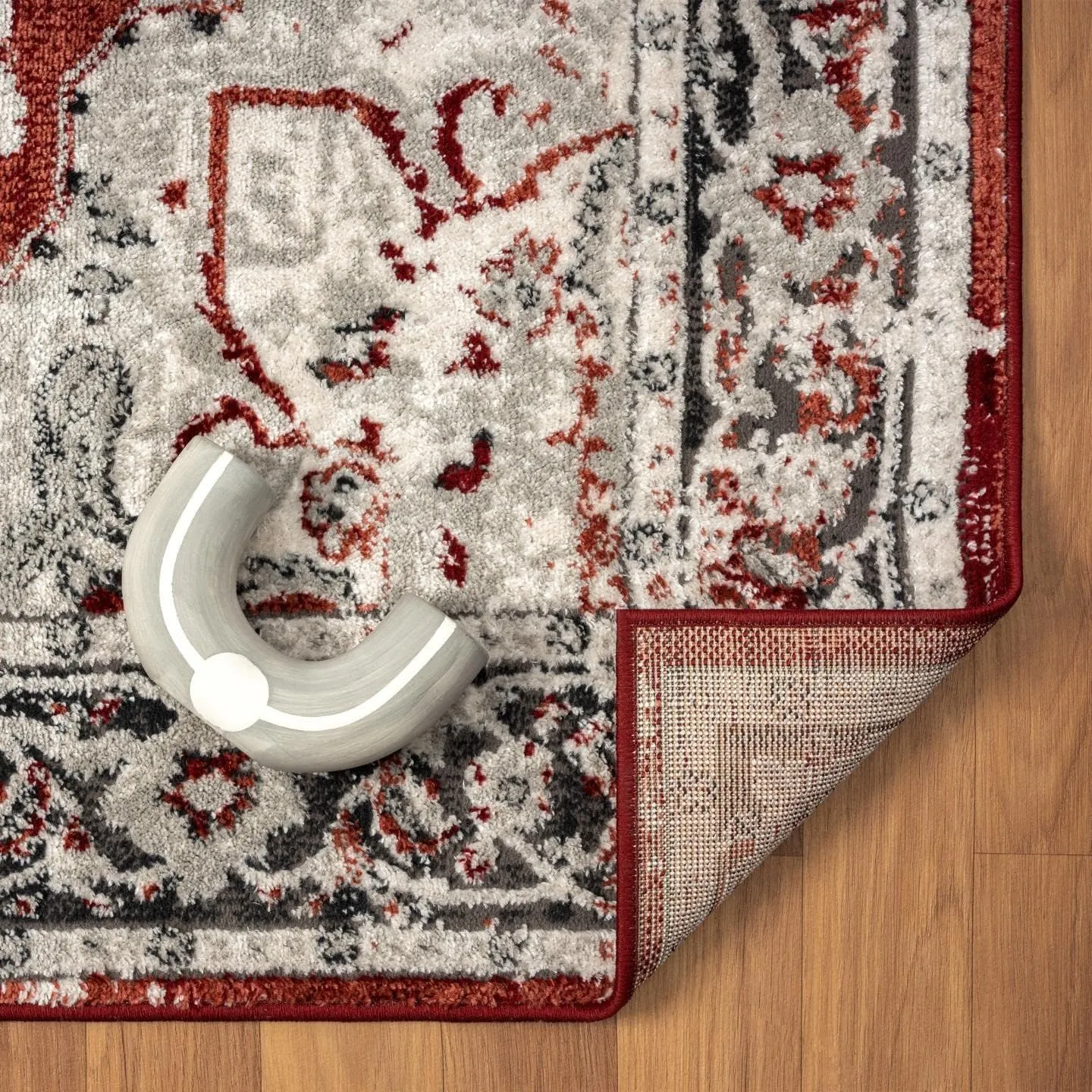 LUXE WEAVERS Moroccan Floral Vintage Red 8x10 Area Rug